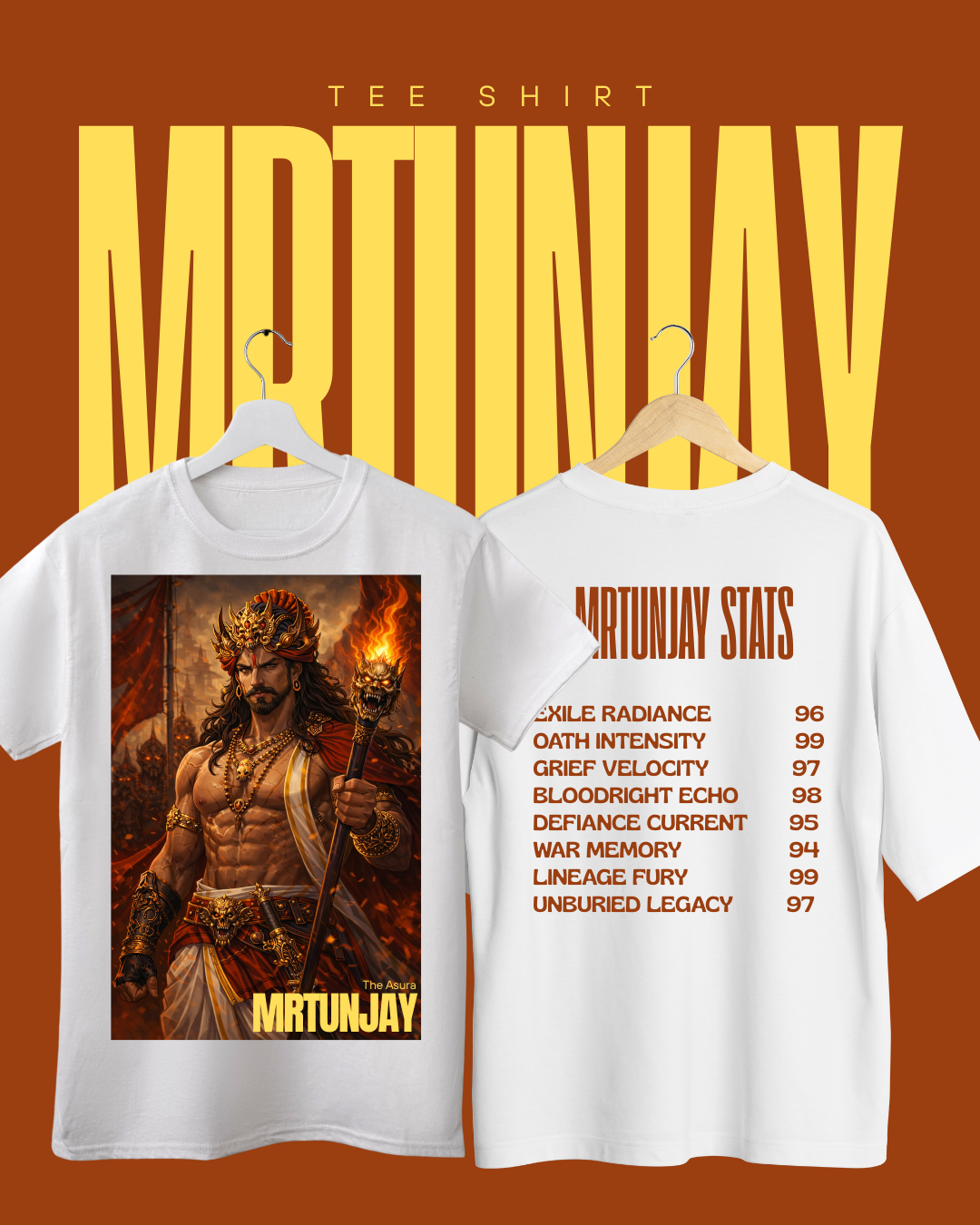 ASURAJ MRTUNJAY T-SHIRT WHITE - UNISEX
