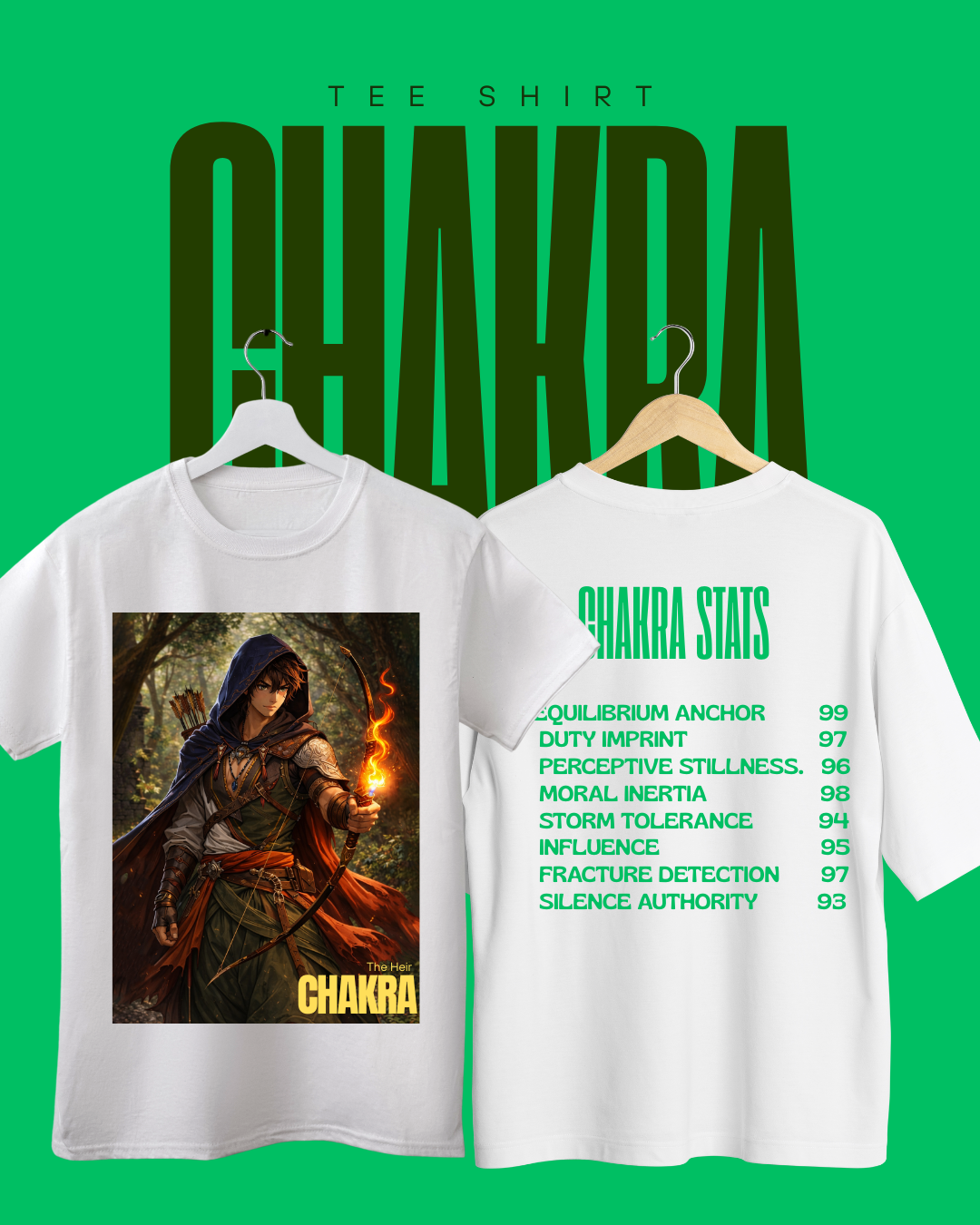 THE HEIR CHAKRA T-SHIRT WHITE - UNISEX