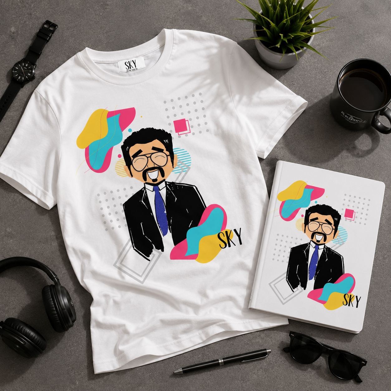 ON THE ROCKS T-SHIRT & DIARY COMBO - UNISEX