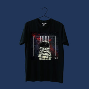 PEACE IN COSMOS T-SHIRT BLACK - UNISEX