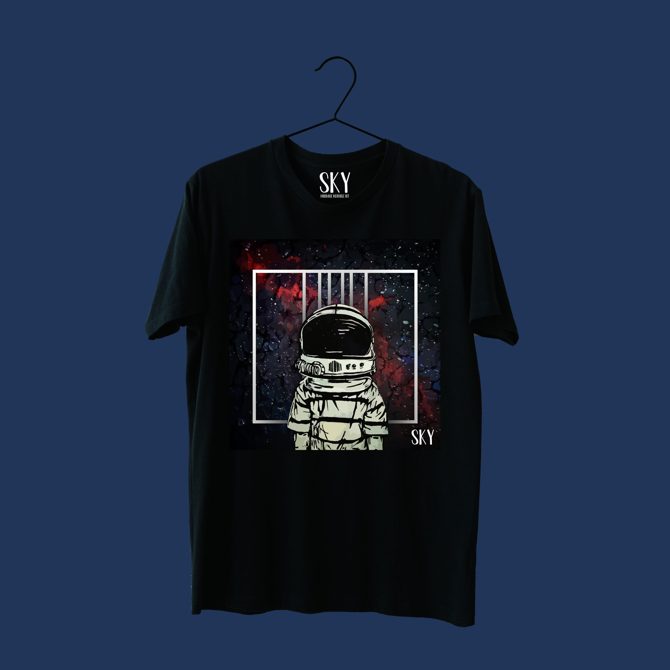 PEACE IN COSMOS T-SHIRT BLACK - UNISEX