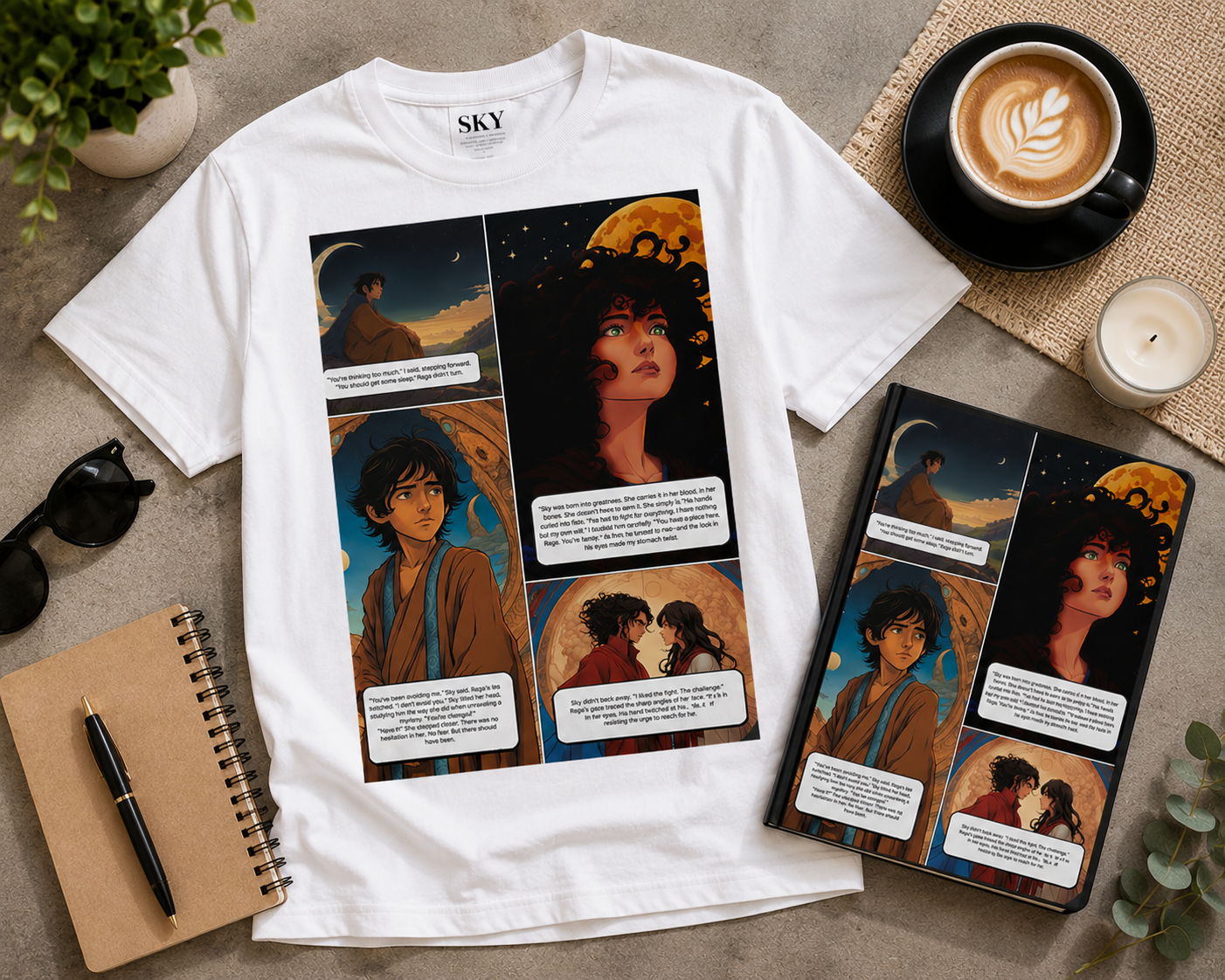 Whispers of the Unbroken Bond — Chapter 2 T-SHIRT & DIARY COMBO – UNISEX